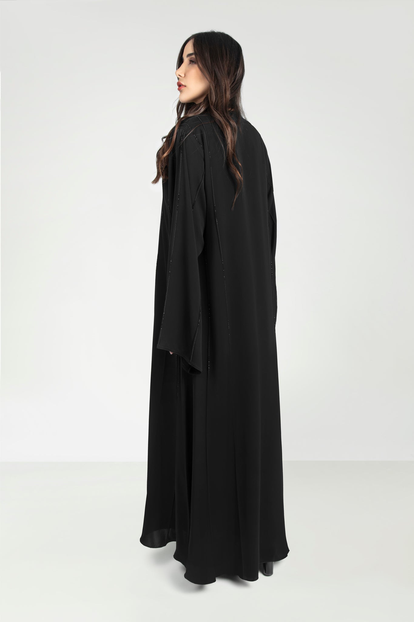 Beaded Black Modest Abaya