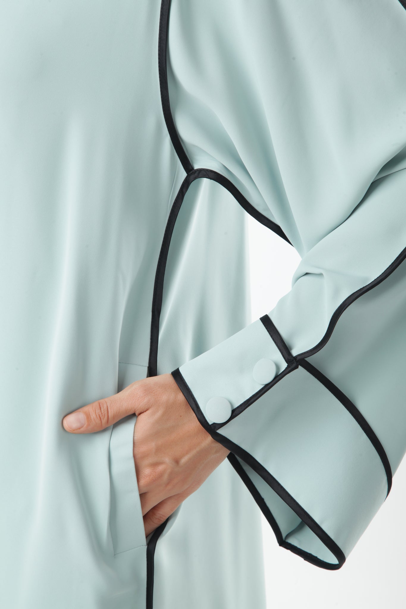 Pastel Green Design Abaya