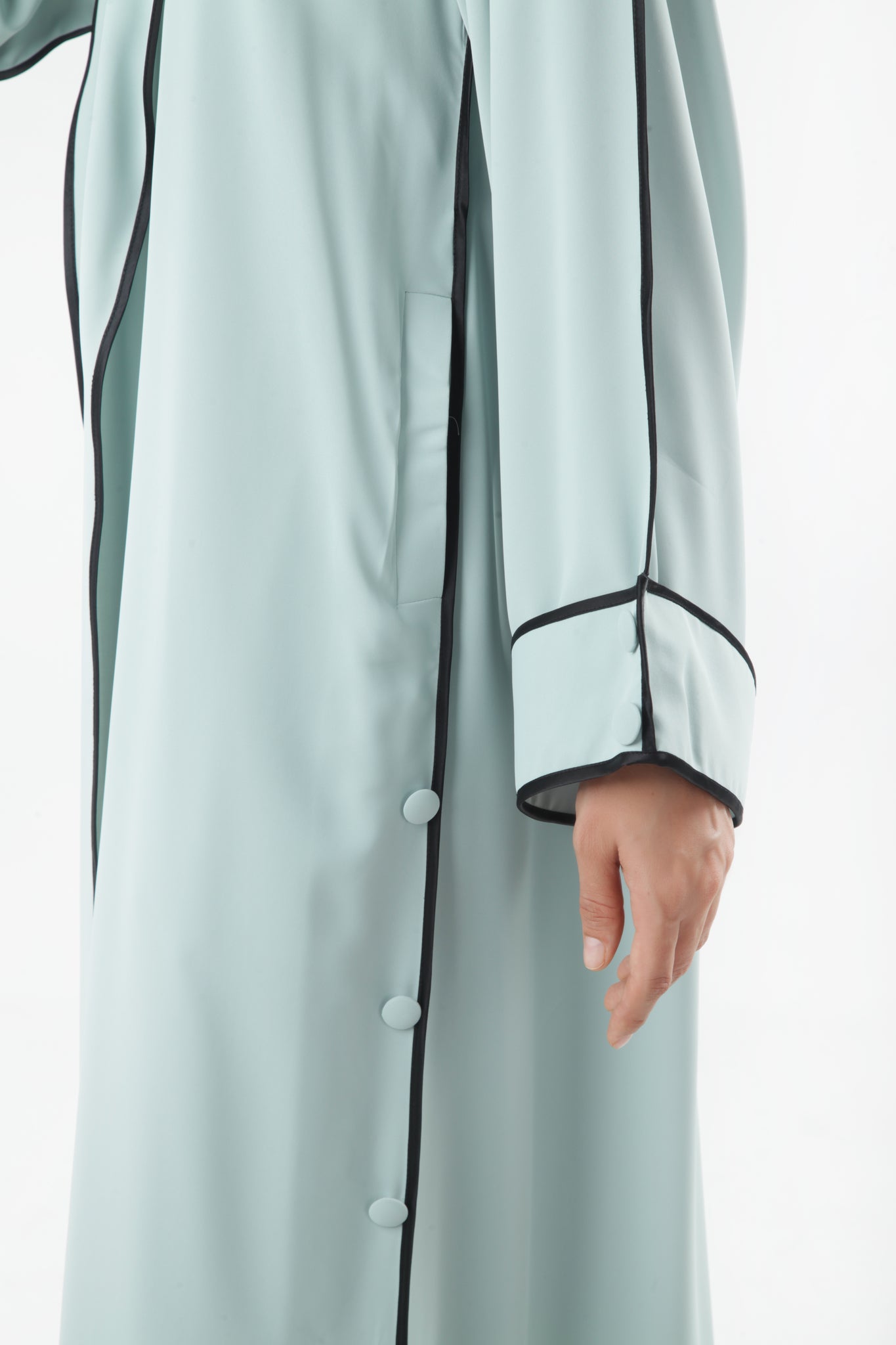Pastel Green Design Abaya