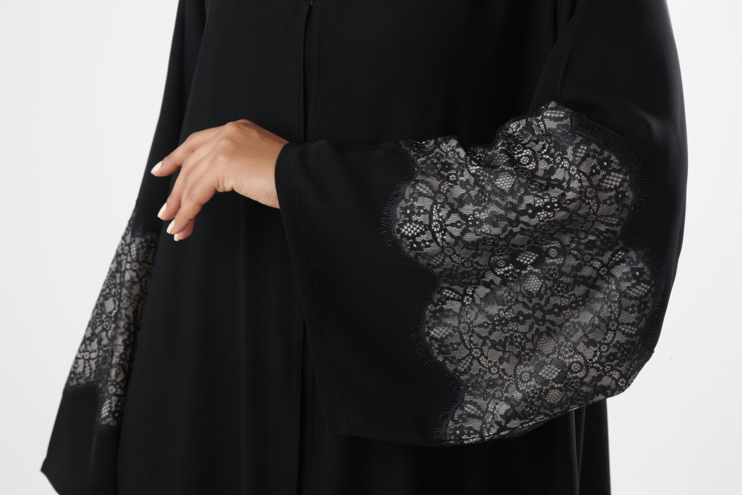 Black Abaya With Design