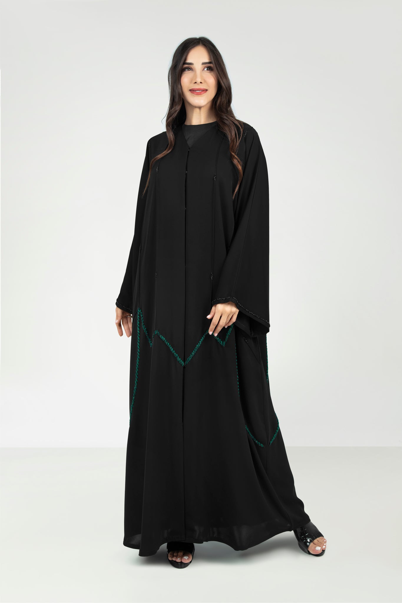 Buy Online Black Modest Abaya Design UAE affordable Abaya