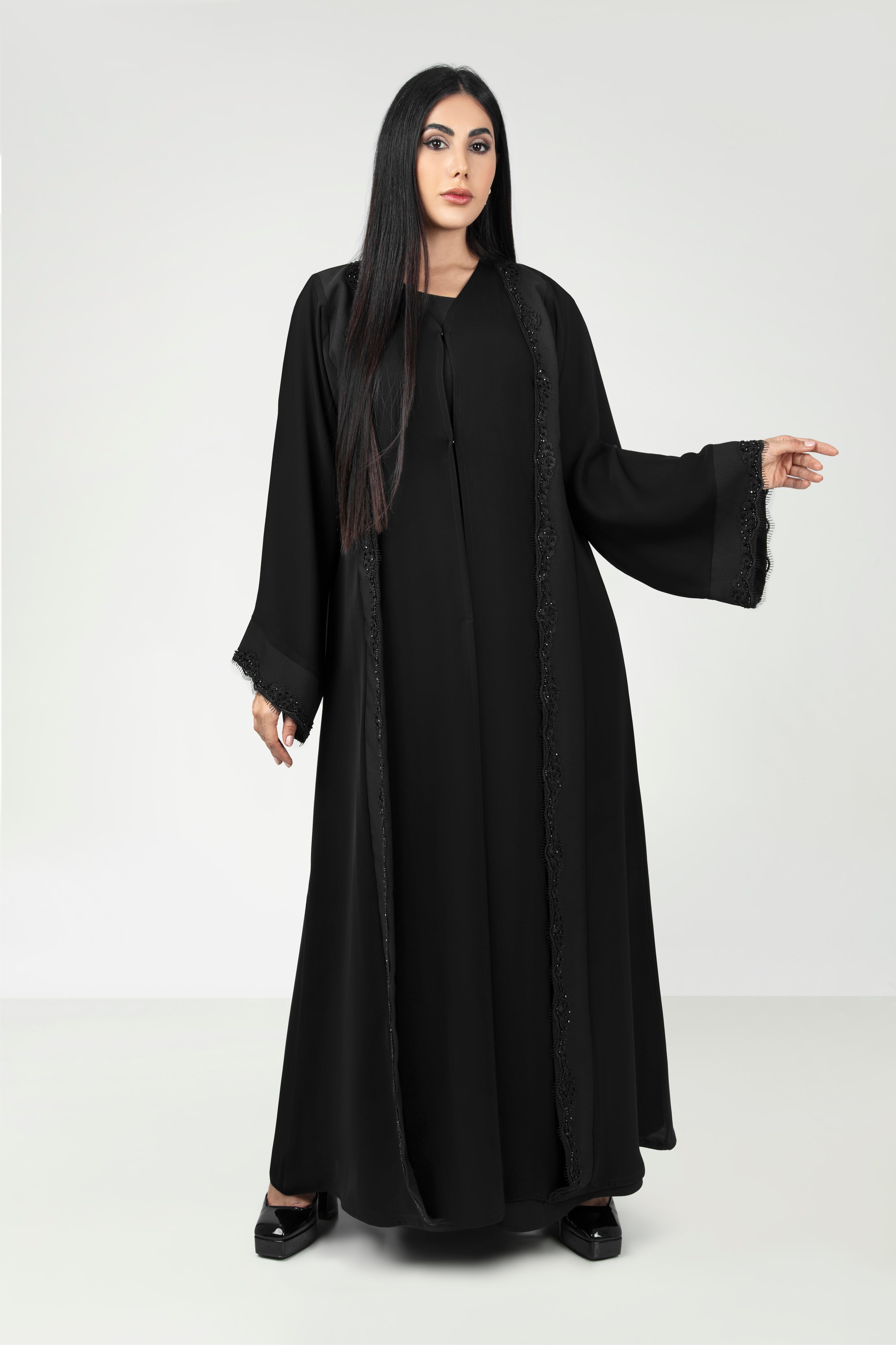 Abaya top lace design