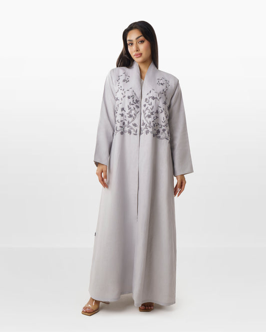 Floral Bead Embellished Abaya