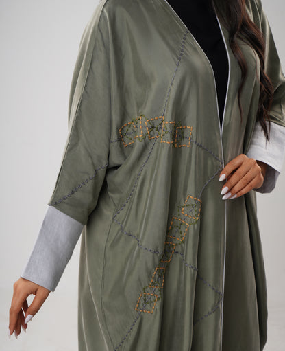 Embroidered Design Khaleeji Abaya