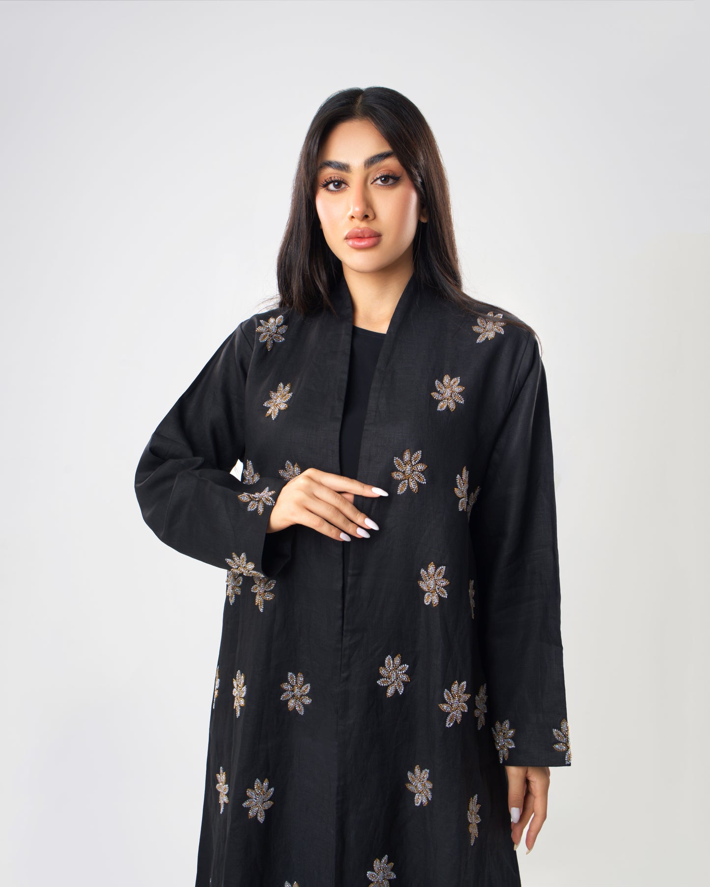 Floral Embellished Abaya Style