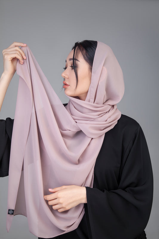 Pastel Pink Chiffon Sheila Hijab